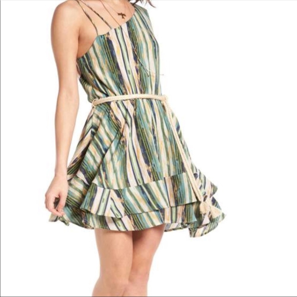 Free People Heart Shaped Face Dress Rope Tie Sz XS